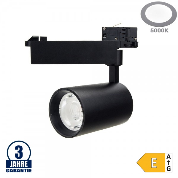 35W LED COB 3Ph. Schienenstrahler Professional Tageslicht Schwarz 35W LED COB 3Ph. Schienenstrahler Professional Tageslicht Schwarz